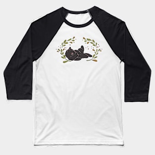 Cute Black Cat Baseball T-Shirt